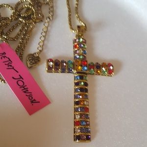 Betsey johnson cross necklace